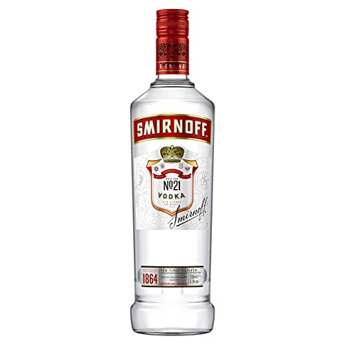 Smirnoff Red Label No.21 Vodka | Premium - Wodka | amerikanischer | handgefertigt in den USA | 37,5% vol | 700ml Einzelflasche | (Packung mit 6) von Smirnoff