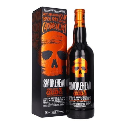 Smokehead RUM REBEL Rum Cask XLE Islay Single Malt Xclusive Limited Edition 58% Vol. 0,7l in Geschenkbox von Smokehead