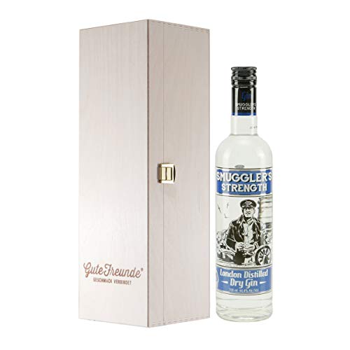 Smugglers Strength London Dry Gin mit Geschenk-Holzkiste von Smuggler's Strength