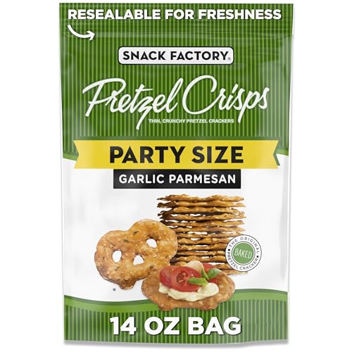 Snack Factory Knoblauch-Parmesan-Brezel-Chips, 400 ml, Partygröße von Snack Factory