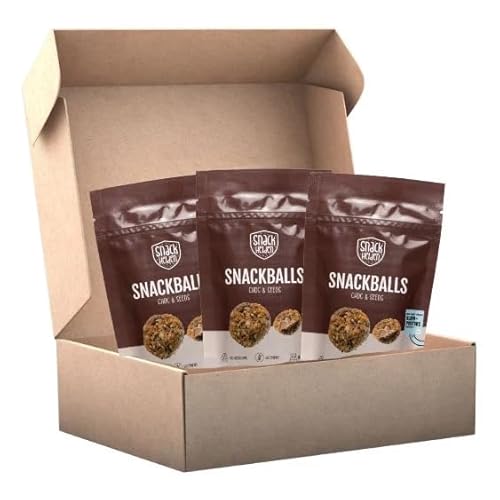 Bio Energy Balls Choc & Seeds 3 x 70 g - Vegan - Idealer Snack to-go - schokoladig, nussig, fruchtig - Snackballs von Snackhelden