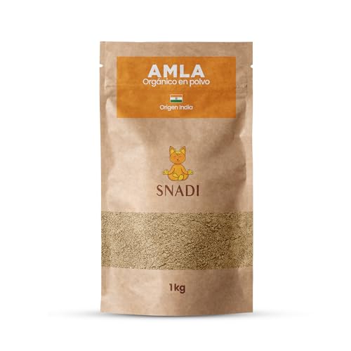 Snadi -1 kg -Authentisches indisches Amla-Pulver für Haare | Natürlicher Stärkungs- und Revitalisierungsmittel | Ökologische Verpackung | Reines und Natürliches Produkt | Vielseitig in der Haarpflege von Snadi