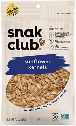 Snak Club Geröstete und gesalzene Sonnenblumenkerne, 213 ml (6 Stück) von Snak Club