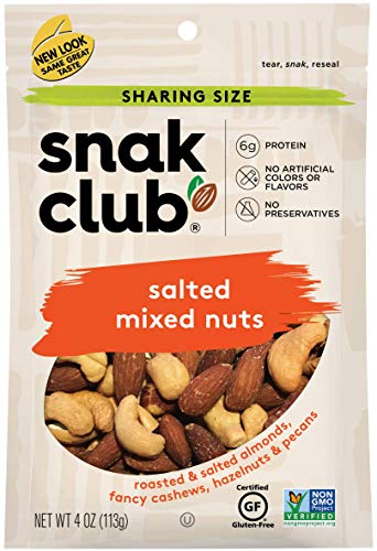 Snak Club Gesalzene gemischte Nüsse, 118 ml, 6 Stück von Snak Club