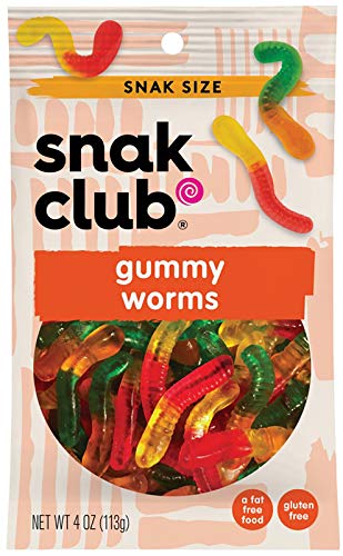 Snak Club Gummy Worms, 118 ml Beutel, 12 Stück von Snak Club