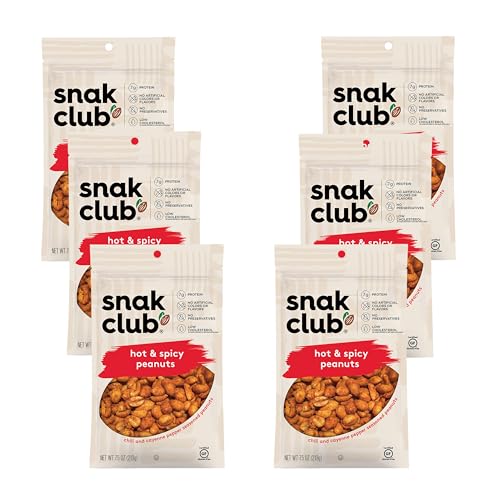 Snak Club Hot & Spicy Peanuts, 213 ml, 6 Stück von Snak Club