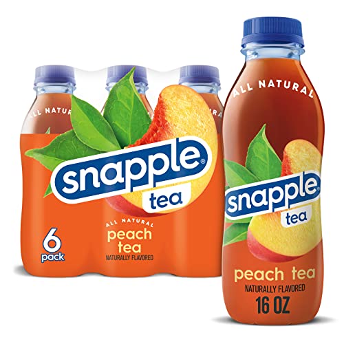 Snapple Peach Tea, 473 ml, Kunststoffflaschen, 6 Stück, 473 ml, 24 Stück von Snapple