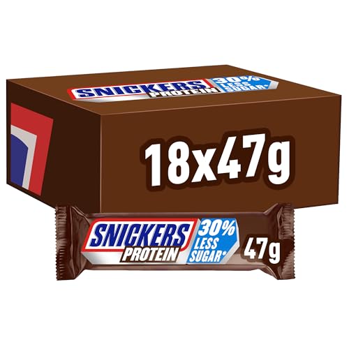 SNICKERS Protein Riegel, Schokoriegel Protein, Großpackung, 18 x 47g von Snickers