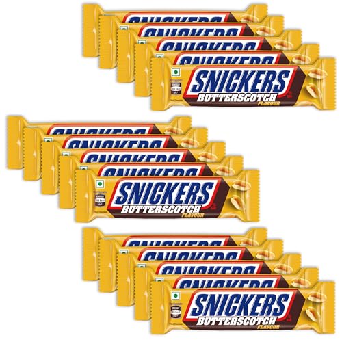 Snickers Butterscotch Schokoladentafel mit köstlichem Butterscotch-Nougat und Karamell-Nussfreude zum Verschenken zu allen Anlässen, 40 g, 15 Stück von Snickers