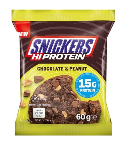 Snickers - Hi Protein Cookie 12 x 60g Karton Chocolate & Peanut von Snickers