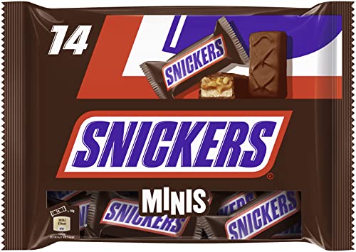 Snickers Minis, Schokoriegel mit Erdnuss und Karamell, Eine Packung (1 x 275 g) von Snickers
