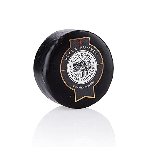 Snowdonia - Little Black Bomber, gereifter Cheddar Käse, schwarzer Wachs, 200 g von Snowdonia