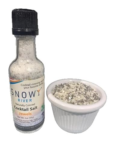 Snowy River Cocktail-Salzmischungen – natürlich gefärbtes, koscheres Margarita-Salz für Cocktail-Rimmen und dekoratives Salz (Juwelen, 57 ml Flasche) von Snowy River