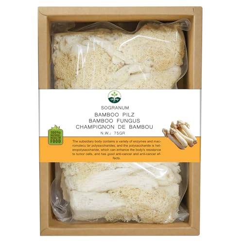 Pilz Bamboo 75g| Zur Zubereitung von Suppen und Eintöpfen | reich an pflanzlichem Protein | ohne Zusatzstoffe -100% naturbelassen von SoGranum