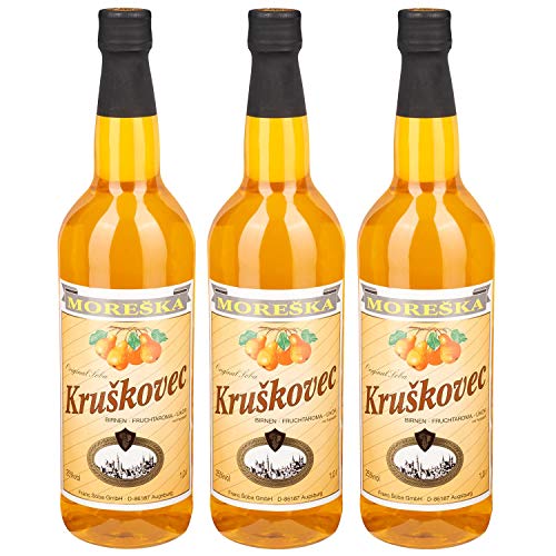 Soba Kruskovec Moreska - Birnenlikör - 1 l Flasche, 3er Pack (3x 1L) von Soba