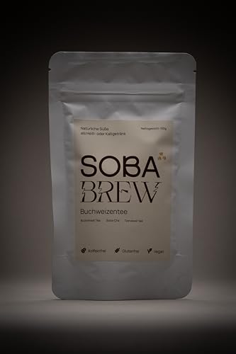 SobaBrew Buchweizentee Zuckerfrei. Koffeinfrei Latte. Glutenfrei Vegan Soba Cha. Soba Tee. Organic Buckwheat tea 100g von SobaBrew