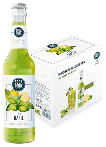 Soda Libre | The Basil | Alkoholfreies Erfrischungsgetränk | Basilikum und Zitrone | 6% Fruchtgehalt | 12 x 330ML von Soda Libre