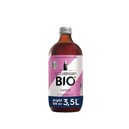 SodaStream BIO-Sirup Cassis, 1x Flasche ergibt 3,5 Liter Fertiggetränk, Sekundenschnell zubereitet und immer frisch, 500 ml von SodaStream