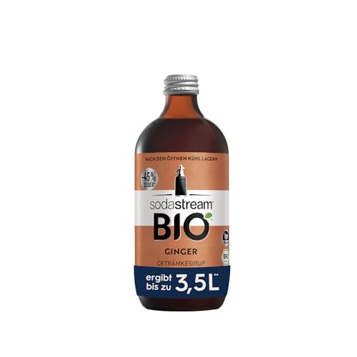 SodaStream BIO-Sirup Ginger Ale, 1x Flasche ergibt 3,5 Liter Fertiggetränk, Sekundenschnell zubereitet und immer frisch, 500 ml von SodaStream