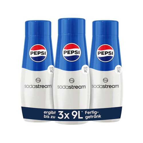 SodaStream Sirup 3x Pepsi Cola - 1x Flasche ergibt 9 Liter Fertiggetränk, Sekundenschnell zubereitet und immer frisch, 440 ml von SodaStream