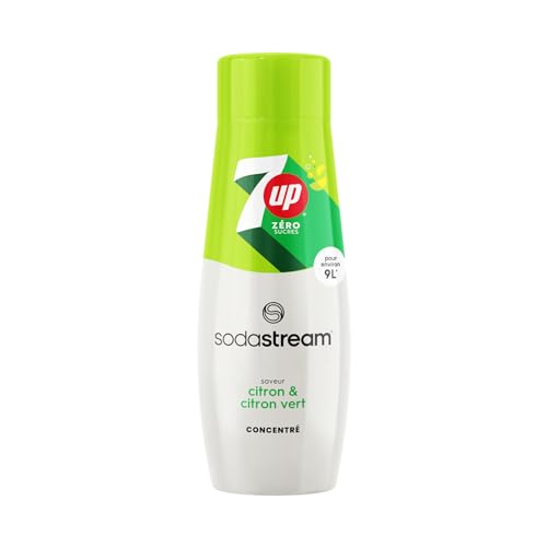 SodaStream Sirup 7UP Zero Zucker - 1x Flasche ergibt 9 Liter Fertiggetränk, Sekundenschnell zubereitet und immer frisch, 440 ml von SodaStream