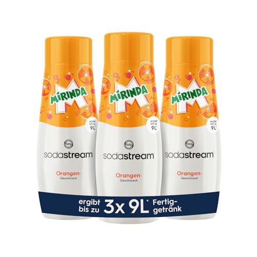 Sodastream Sirup 3x Mirinda - 1x Flasche ergibt 9 Liter Fertiggetränk, Sekundenschnell zubereitet und immer frisch, 440 ml von SodaStream