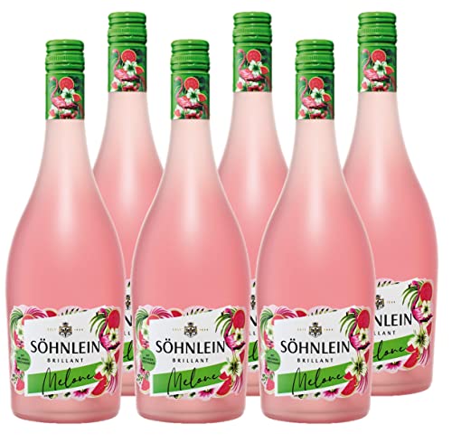 Söhnlein Brillant Melone Flamingo (6 x 0,75 l) halbtrockene und fruchtige Alternative zu Sekt; angenehm fruchtiger Geschmack mit Aromen der Melone; feinperlig; lebendiges prickeln von Söhnlein Brillant