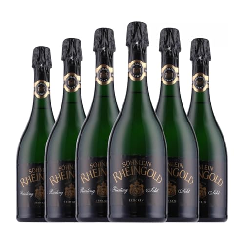 Söhnlein Brillant Rheingold Sekt Riesling 75 cl Weißer Sekt (Karton mit 6 Flaschen von 75 cl) von Söhnlein Brillant