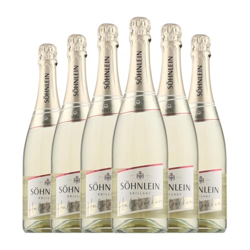 Söhnlein Brillant Sekt Halbtrocken Halbsüß 75 cl Weißer Sekt (Karton mit 6 Flaschen von 75 cl) von Söhnlein Brillant