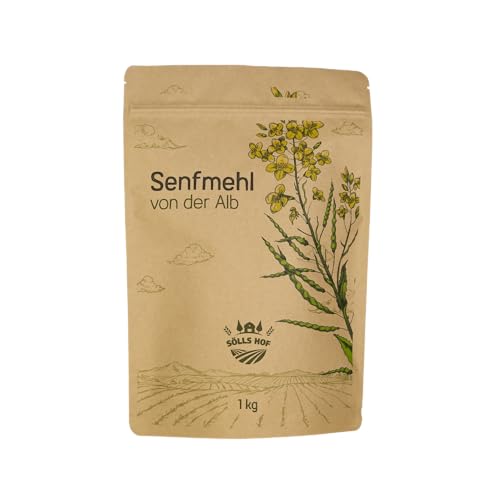 Sölls Hof - 1 kg - gelbes Senfmehl, Senfpulver zur Senfherstellung, teilentölt, gemahlen - aus regionalem Anbau von Sölls Hof