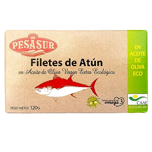 Soldimar Pesasur Thunfisch Filets in nativem Bio-Olivenöl - spanisch und extra vergin, 5er Pack (5 x 120g) von SolDiMar