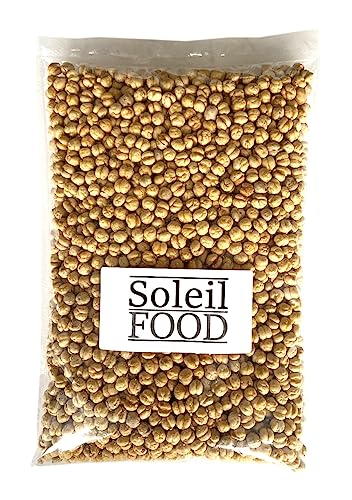 1 kg geröstete Kichererbsen, oder geröstet und gesalzene gesunde Snacks, proteinreich, Eiweiß- und Ballaststoffquelle feinste Qualität Soleilfood 1 kg Kichererbsen geröstet und gesalzen von SoleilFOOD