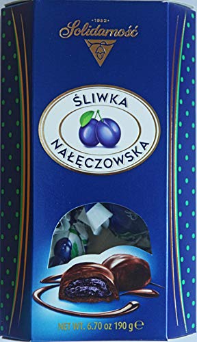 Solidarnosc - Pflaumen im Schokoladenmante, Sliwka Naleczowska, Nettogewicht 190 g von Solidarnosc