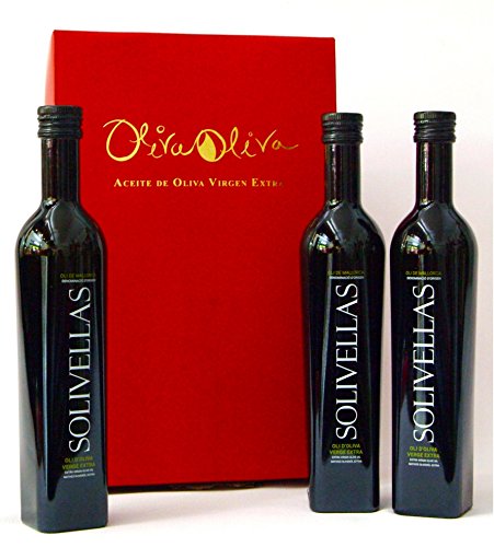 3 x Solivellas arbequina 500ml Geschenkpackung - Natives Olivenöl extra von Solivellas, Mallorca