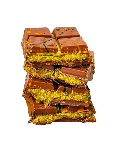 Dubai Style Schokolade, mit Schokolade, Pistazie oder Haselnuss Füllung und Kadayif (Engelshaar), verschiedene Sorten 70 Gr Packung (1x70gr Pistazie) von Solo Pelle