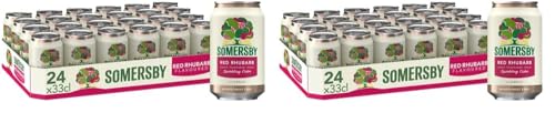 Somersby Red Rhubarb Cider, Dose Einweg (24 x 0.33 L) (Packung mit 2) von Somersby