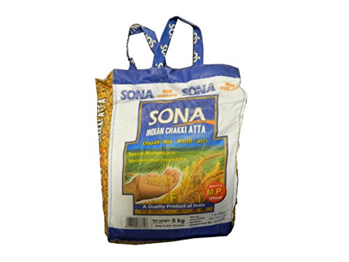 Sona Indian Chakki Atta 5 kg Vollkornweizenmehl von Sona