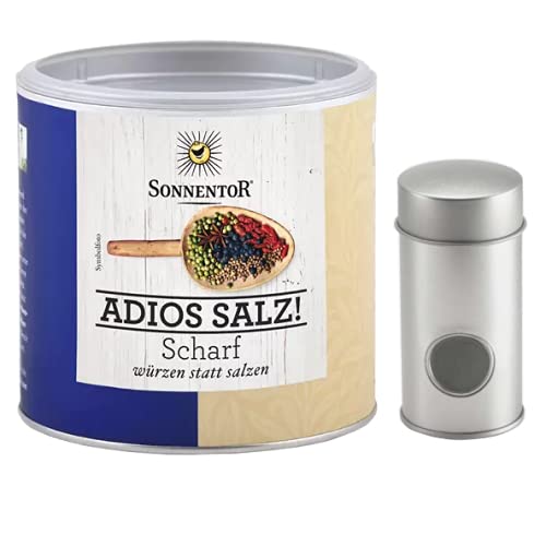 Sonnentor BIO Adios Salz! Gemüsemischung scharf Gastrodose klein bio (165 g) + Streudose - AT-BIO-301 von Sonnen tor