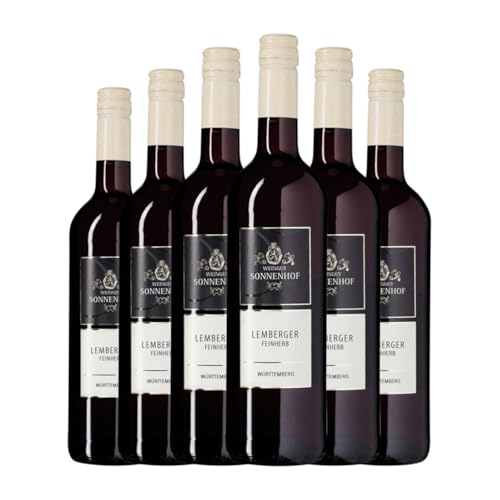 Sonnenhof Lemberger Halbtrocken Halbsüß Baden 75 cl Rotwein (Karton mit 6 Flaschen von 75 cl) von Sonnenhof