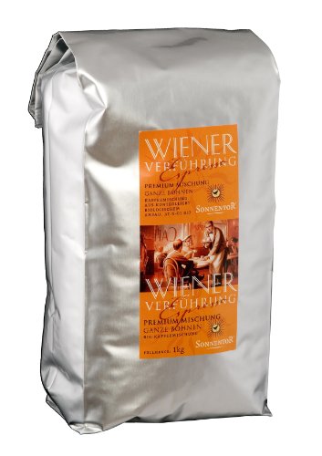 Sonnentor Espresso ganze Bohne Wiener Verführung Premium-Mischung, 1er Pack (1 x 1 kg) - Bio von Sonnentor