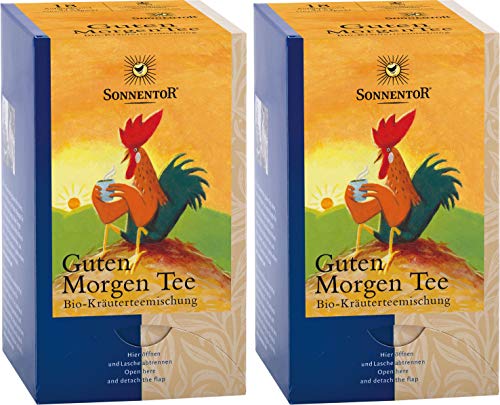 Sonnentor Guten Morgen-Kräutertee Bio, Doppelkammerbeutel, 2er Pack (2 x 27 g) von Sonnentor