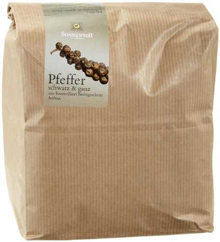 Sonnentor Pfeffer schwarz ganz, 1er Pack (1 x 1 kg) - Bio von Sonnentor