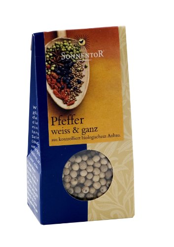 Sonnentor Pfeffer weiß ganz, 1er Pack (1 x 35 g) - Bio von Sonnentor