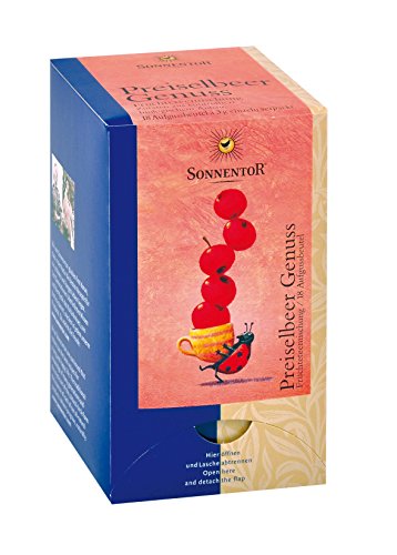 Sonnentor Preiselbeer Genuss-Früchtetee bio, Doppelkammerbeutel, 2er Pack (2 x 50 g) von Sonnentor