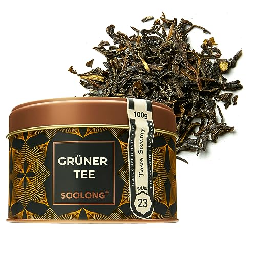 Soolong Nr. 23 Premium Grüner Tee aus Malawi - Weich und leicht trocken - Gedämpfter loser Tee - Nachhaltig produziert - Dose 100g - Sense Malawi von Soolong