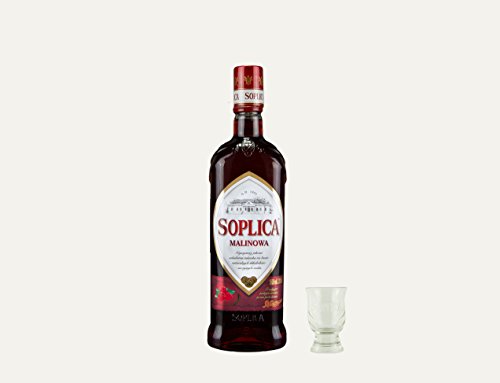 Soplica Himbeere + Free Shot Glas | Polnischer Himbeerwodka/-likör | 30%, 0,5 Liter von Soplica