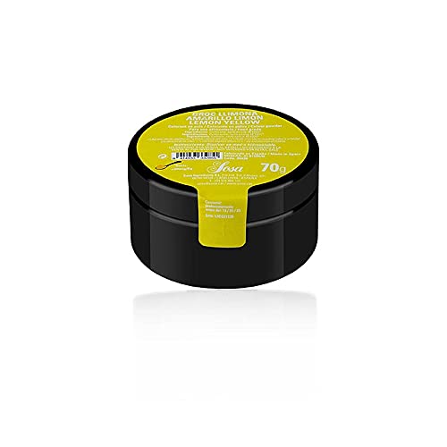 Sosa Lebensmittelfarbe Zitronengelb, Puder, wasserlöslich (39427), 70 g von Sosa