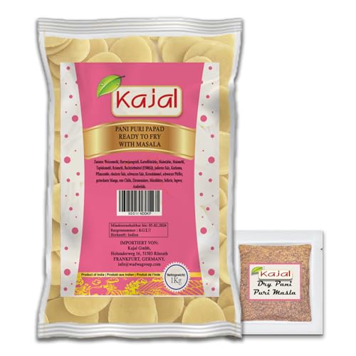 Pani Puri Pellets zum Frittieren, Golgappa, 1 kg Packung von Soul Mantra