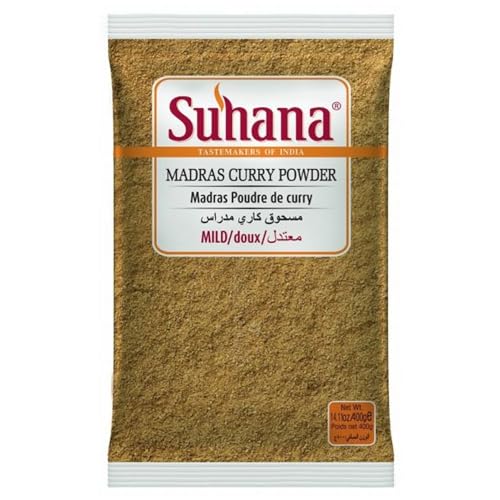 Suhana Madras Curry Pulver 100g – Hochwertige Gewürzmischung mit Koriander, Chili, Kardamom, Salz, Piment, Kurkuma & mehr – Perfekt für authentische indische Küche von Soul Mantra