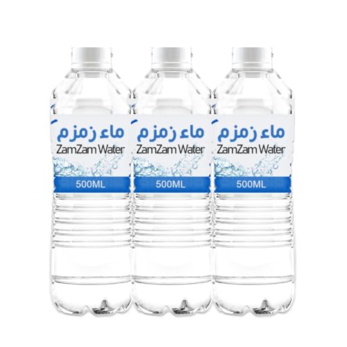 Zam Zam Wasser, Makkah Al Mukarramah, Zemzem Suyu, Zamzam, Quellwasser, Brunnenwasser, Heilwasser, 500ml - Reines und natürliches Wasser aus der heiligen Stadt Mekka (3er Packung) von Soul Mantra